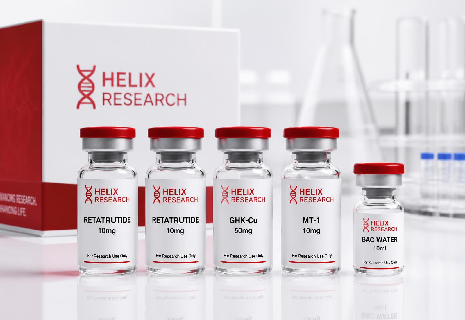 The Ultimate Stack — multiple Helix Research peptide vials
